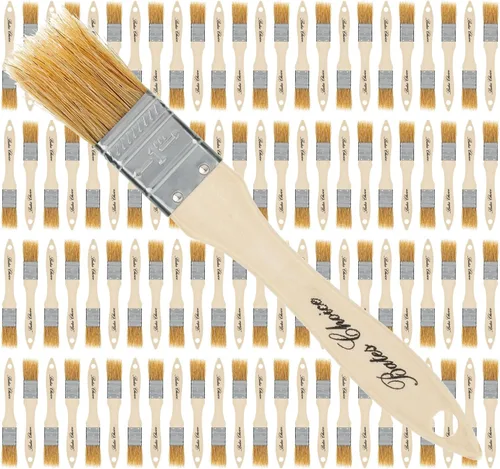 Miniatura 25 de Bates - Pinceles de pintura de cerdas naturales de 1 pulgada, juego de 16 unidades para pintura de astillas, tinte de madera y uso general