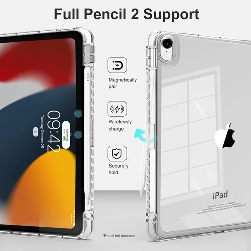 Miniatura 4 de para iPad Air de 11 pulgadas M3/2 (2025/2024), funda para iPad Air de 5ª generación 2022 con soporte para lápices, funda para Air de 4ª