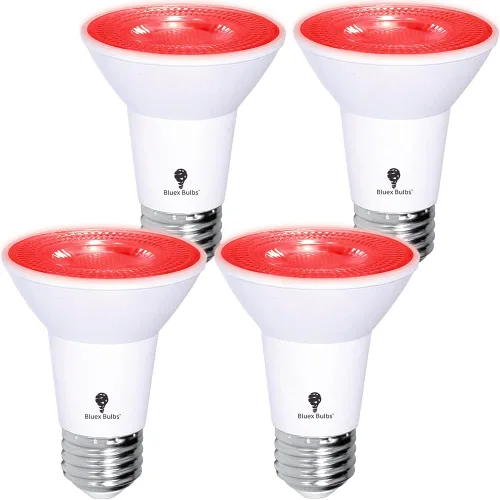 Miniatura 10 de Bluex Bombillas 4 unidades PAR20 LED de luz negra, 10 W (equivalente a 100 W) E26, nivel de foco de luz negra 385-400 nm, para pintura corporal