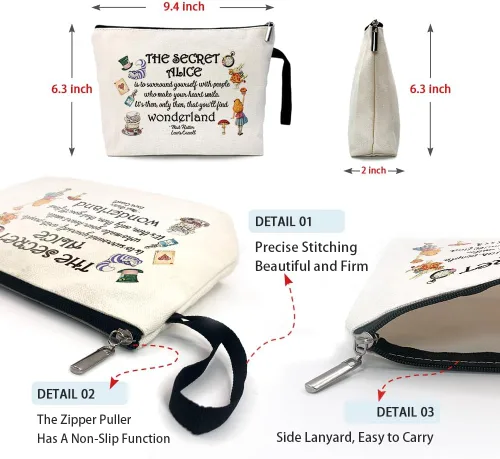 Miniatura 3 de ZHANTUONE Wonderland Theme - Bolsas de viaje para cosméticos, bolsas plegables y bolsas de cosméticos para almacenamiento de gran capacidad, regalos