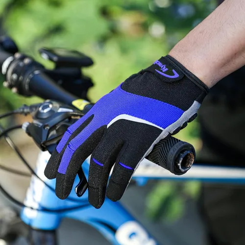 Miniatura 8 de KynciLOR Guantes de ciclismo para mujer y hombre, guantes de ciclismo con dedos para pantalla táctil y almohadillas de palma con silicona