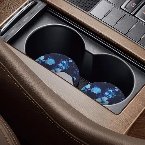 Miniatura 6 de tifanso Portavasos para automóvil, paquete de 2 posavasos para portavasos de automóvil, lindos accesorios de vehículo para mujeres y niñas (orquídea)