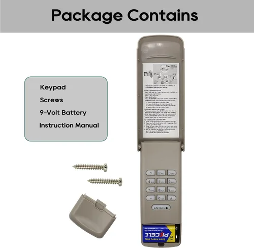 Miniatura 6 de para Teclado de Apertura de Garaje 877LM, Compatible con Apertura Craftsman/Liftmaster/Chamberlain Producido desde 1993, Entrada Inalámbrica sin