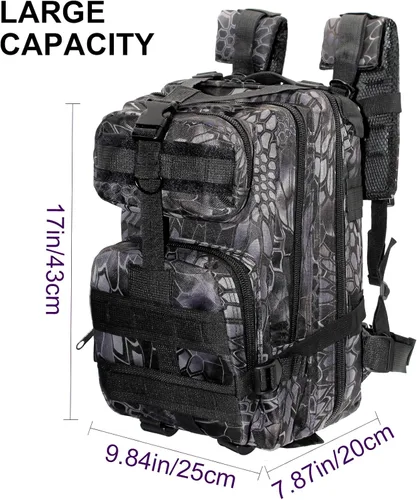 Miniatura 2 de Mochila ligera para aparejos de pesca, resistente al agua, soporte para caña de pescar todo en uno y almacenamiento de equipo Negro