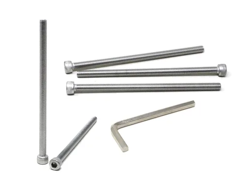 Miniatura 201 de iexcell 25 piezas M4 x 60/65/70/75/3.150 in paso de rosca 0.028 in acero inoxidable 304 cabeza hexagonal Tornillos Tornillos surtido Kit