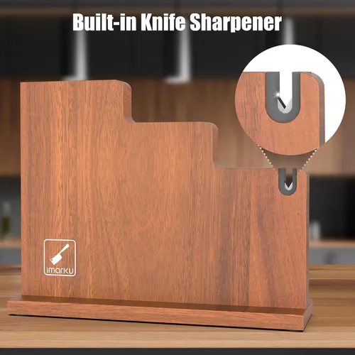 Miniatura 6 de imarku Juego de cuchillos – Juego de cuchillos de cocina japoneses de acero inoxidable de alto carbono para cocina y bloque magnético para cuchillos