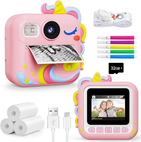 Miniatura 9 de KOKODI Cámara de impresión instantánea para niños, cámaras para niños pequeños, regalos de cumpleaños de Navidad para niños de 3 a 12 años, cámara