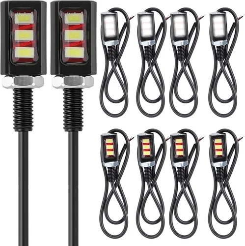Miniatura 7 de Frienda 4 luces LED de matrícula de 12 V para motocicleta, luz impermeable, con tornillo, lámpara de perno de tornillo, soporte de bombilla