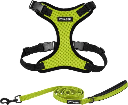 Miniatura 29 de Best Pet Supplies Voyager Step-in Lock - Arnés para mascotas con correa reflectante para mascotas, con mango de neopreno de 5 pies, soporta