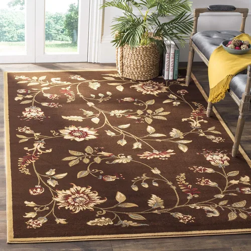 Miniatura 33 de SAFAVIEH - Alfombra de acento de la colección Lyndhurst, 3'3" x 5'3", color negro y multi, diseño floral tradicional, no desprende pelusa y de fácil