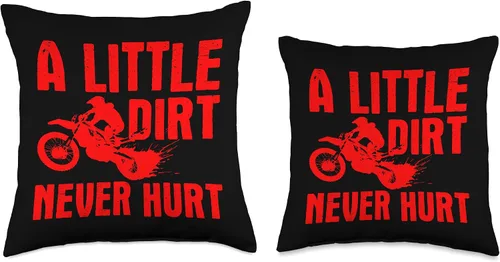 Miniatura 3 de Dirt Bike Gift Biker Motocross Accessories & Stuff Divertida almohada de motocross para hombres, mujeres, niños, amantes del motocross, 16 x 16