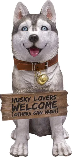 Miniatura 13 de DWK Letrero decorativo de bienvenida para perros en el porche delantero, estatua decorativa de bienvenida para el porche delantero Estatuas negro