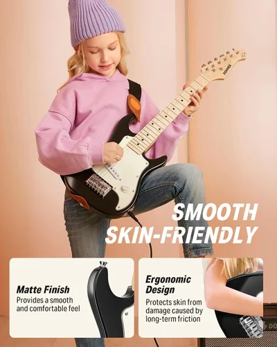 Miniatura 2 de Donner Kit de guitarra eléctrica para niños de 30 pulgadas para principiantes, estilo ST, mini guitarra eléctrica para niños y niñas