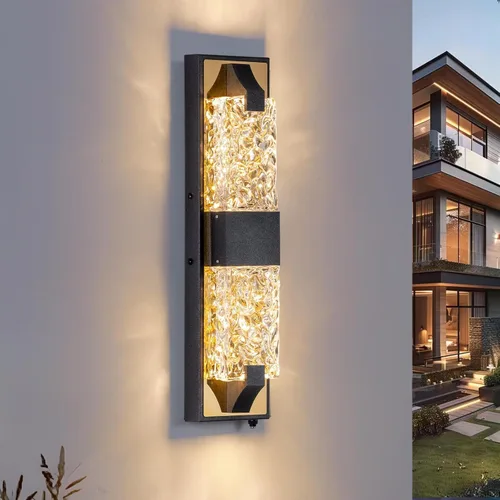 Miniatura 12 de Lámpara de pared inteligente para exteriores, lámpara exterior que cambia de color RGB, iluminación de pared exterior de carcasa de metal, luces
