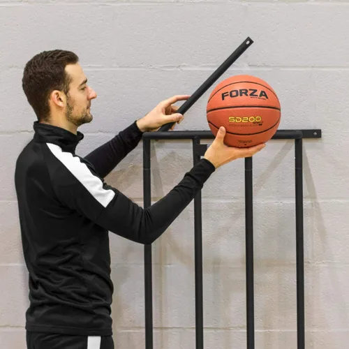 Miniatura 3 de Soporte para pelotas deportivas de pared Soporte montado en la pared para pelotas Almacenamiento de baloncesto y pelotas de fútbol en garaje