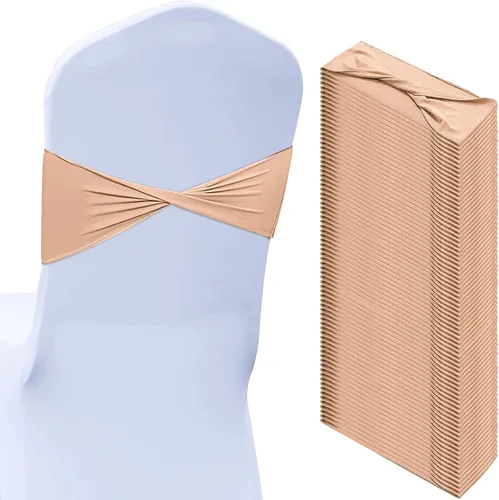 Miniatura 11 de Kinlop 50 Piezas Bandas de Spandex para Sillas Lazos Bandas para Sillas Bandas Deslizantes para Fundas Bandas Elásticas Lazos Sin Hebilla