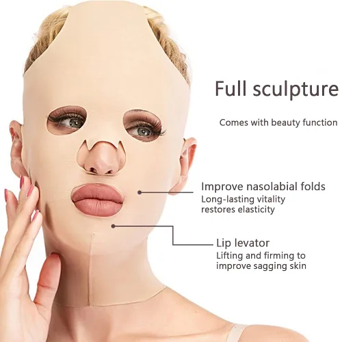 Miniatura 2 de Correa adelgazante facial, máscara adelgazante facial, correa de barbilla tridimensional en forma de V, cinturón adelgazante que elimina la flacidez