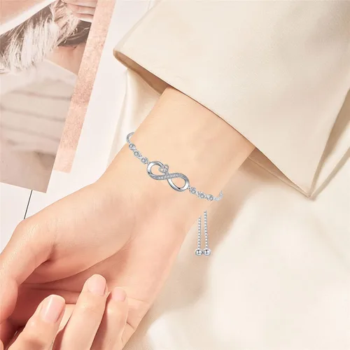 Miniatura 3 de Pulseras de amor infinito para mujeres y niñas, cumpleaños, día de la madre, regalos de joyería para ella, novia, esposa, mamá de hija e hijo