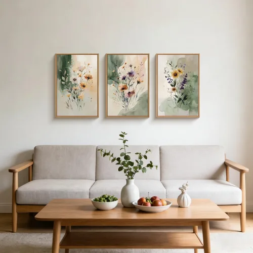 Miniatura 33 de Arte de Pared de Lienzo Enmarcado con Grandes Pinceladas Abstractas, Decoración de Pared Azul Marino Neutro, Pintura de Pared Moderna en Tonos