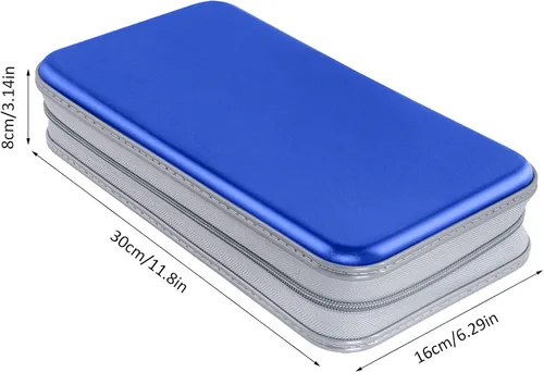 Miniatura 6 de Siveit Funda para CD, capacidad para 80, carteras para CD/DVD, fundas rígidas de plástico para CD y DVD, estuches de almacenamiento, carpeta