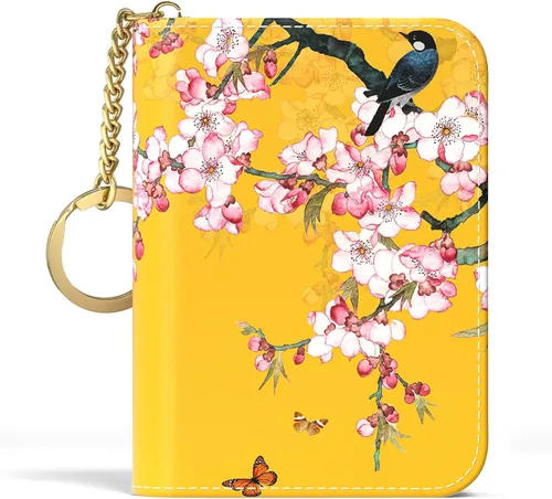 Miniatura 24 de Aiawoxc - Tarjetero para Tarjetas de Crédito para Mujer, Pequeño Organizador de Tarjetas de Negocios de Cuero Delgado con RFID, Cremallera