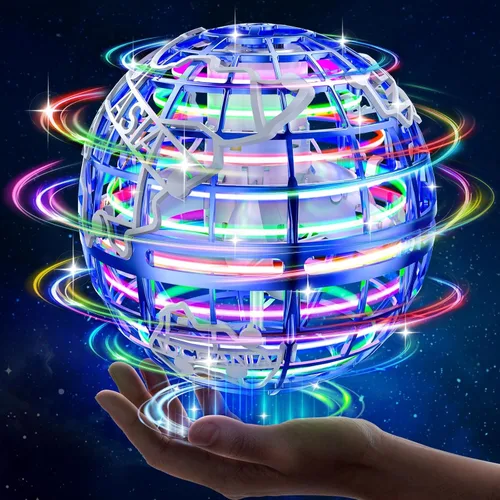 RIEYON Bola de orbe voladora 2025 Actualización Hover Boomerang Ball 6 efectos de iluminación, juguetes geniales para niños, adolescentes y adultos,