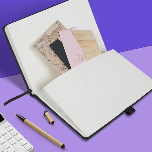 Miniatura 5 de ONAVIA Cuaderno de diario rayado A5, tapa dura, tamaño mediano de 5.5 x 8.3 pulgadas, 160 páginas de papel grueso de 3.53 oz/m², bloc de notas