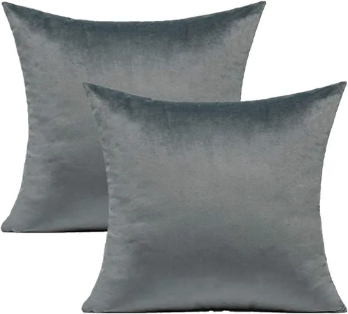 Miniatura 32 de Fundas de almohada de terciopelo de 16 x 16 pulgadas, color negro, fundas de almohada decorativas para sofá, fundas de almohada suaves, sólidas