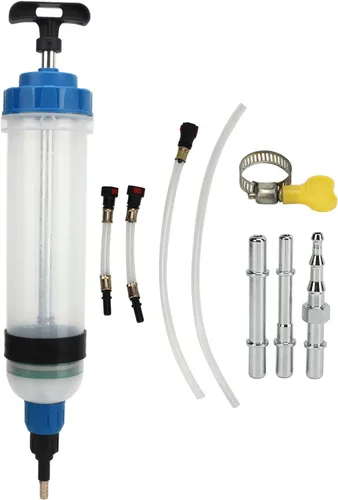 Extractor de líquidos automotriz, bomba extractora manual de fluidos de 1.5L, jeringa de cambio de aceite con manguera, bomba de llenado de