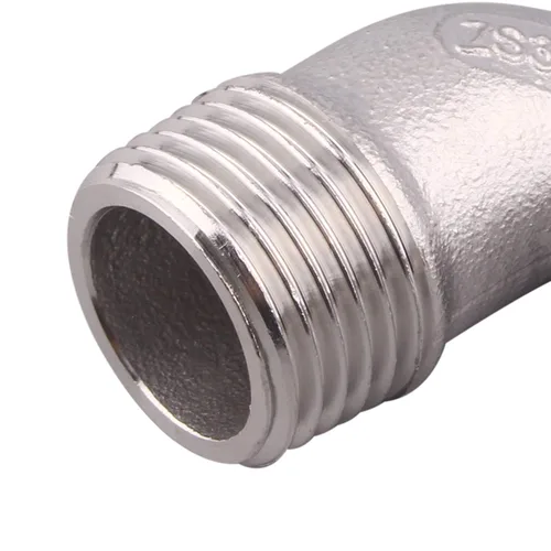 Miniatura 5 de Púa de manguera de 1/2 pulgada x 1/2 pulgada macho NPT acero inoxidable codo de 90 grados rosca de púas accesorio de tubería (paquete de 2)
