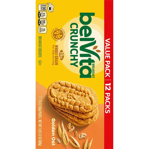 Miniatura 16 de belVita Barras de Desayuno, Avena Dorada, Paquete de Valor, 12 Paquetes (4 Galletas por Paquete)