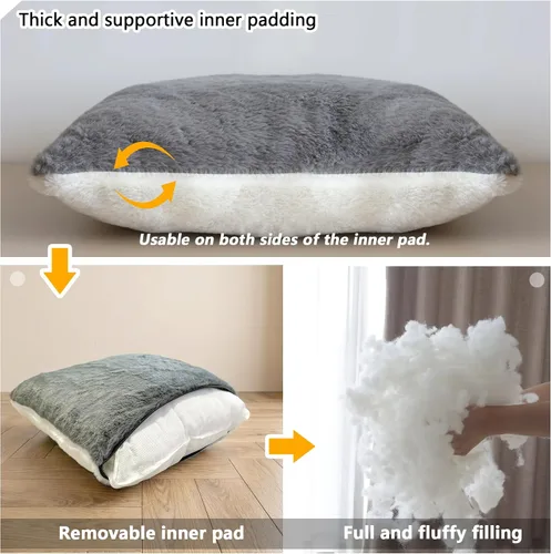 Miniatura 5 de Cama para gatos de interior, cueva plegable para gatos, fondo antideslizante y resistente al agua, casas para gatos de interior o perros pequeños