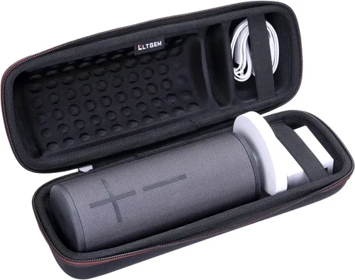Miniatura 2 de LTGEM - Funda compatible con Ultimate Ears Boom 4/3, altavoz portátil impermeable y base de carga, color negro