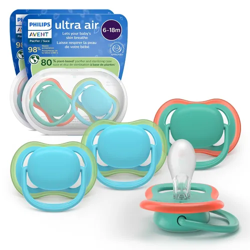 Miniatura 10 de Philips Avent Chupetes ultrasuaves – Diseño ortodóntico, para bebés de 6 a 18 meses, escudo flexible, pezón simétrico de silicona, sin BPA, 2 2-Beige