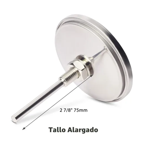 Miniatura 3 de Medidor de temperatura de barbacoa de 3 3/16 pulgadas para foso ahumador de madera y carbón, termómetro analógico de parrilla de cara grande