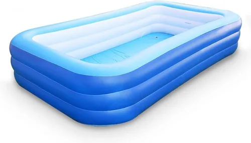 Piscinas inflables, piscina inflable de tamaño completo de 118 x 66 x 21 pulgadas para niños y adultos, piscina familiar duradera, piscina infantil