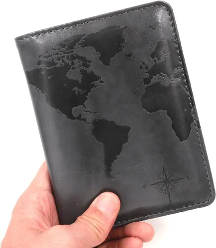 Miniatura 7 de Kandouren - Funda para pasaporte con bloqueo RFID, cartera para pasaporte para hombres y mujeres, el mejor regalo para viajeros, tarjetas de crédito