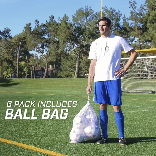 Miniatura 3 de GoSports Premier balones de fútbol - Venta individual o paquete de 6 - Tamaños 3, 4, 5, con bomba para balón