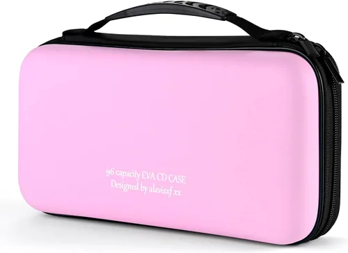 Miniatura 13 de alavisxf xx Estuche para CD, funda protectora de EVA para DVD de 28 capacidades, portátil, con cremallera, para CD, organizador de almacenamiento