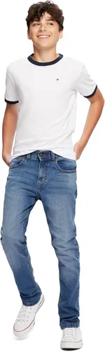 Miniatura 2 de Tommy Hilfiger Camiseta de manga corta con cuello redondo para niño, Blanco