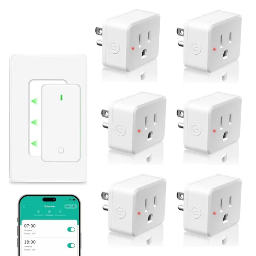 Miniatura 66 de NineLeaf Interruptor de salida remoto inalámbrico, interruptor de lámpara remoto, interruptor decorativo de enchufe de luz de encendido y apagado