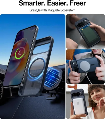 Miniatura 4 de TORRAS Funda magnética mejorada a prueba de golpes para Google Pixel 9 Pro y funda Pixel 9, [compatible con MagSafe]