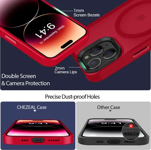 Miniatura 29 de Fuerte magnético para iPhone 11, compatible con Magsafe, [resistente a caídas de 13 pies] Funda trasera translúcida mate con sensación de piel
