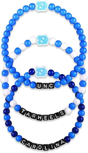 Miniatura 24 de FOCO NCAA unisex-adulto Paquete de 3 Pulseras de la Amistad con Cuentas con Logotipo de Equipo Universitario de la NCAA Oficialmente Licenciadas