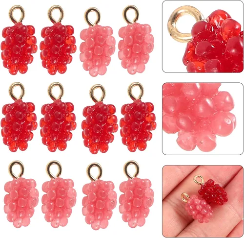 Miniatura 7 de Dijes de resina, 12 piezas de joyería de resina para hacer pulseras, collares, accesorios de manualidades