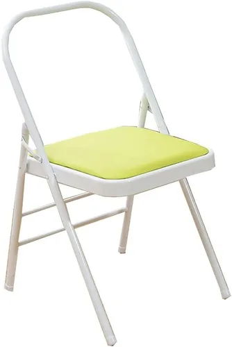 Miniatura 10 de Folding Chairs Muebles plegable respaldo silla cómodo simple acolchado marco de metal ahorro de espacio de almacenamiento