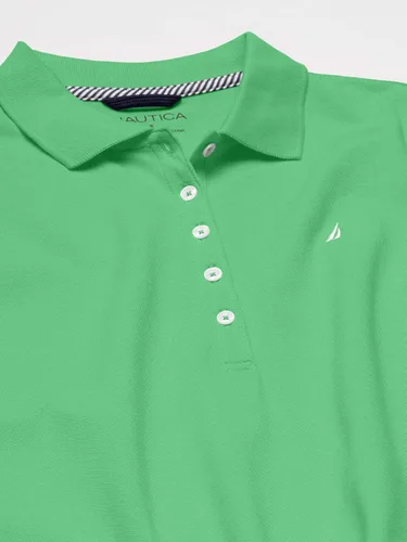Miniatura 4 de Camiseta de polo Nautica para mujer, de manga corta, 5 botones, transpirable, 100% algodón