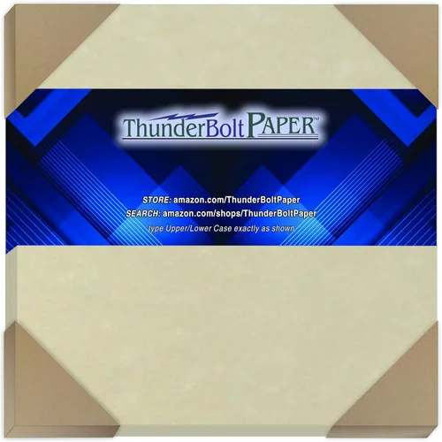 Miniatura 4 de 25 hojas de papel de cubierta de pergamino natural de 65 libras de 8.5 x 11 pulgadas, hojas de colores con peso de cartulina de 8.5 x 11 pulgadas