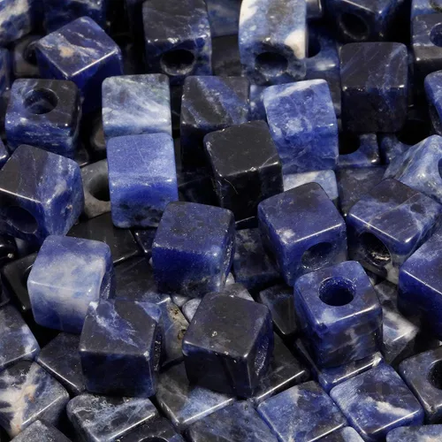 Miniatura 11 de TUMBEELLUWA Cuentas de piedra para la fabricación de joyas, cuentas sueltas de cristal curativo con agujero grande y forma cuadrada, paquete de 15