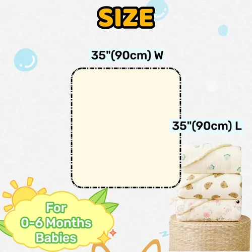 Miniatura 3 de Manta Kawaii para bebé para niñas, de algodón cálido, bonita, agradable al tacto, transpirable (oso)